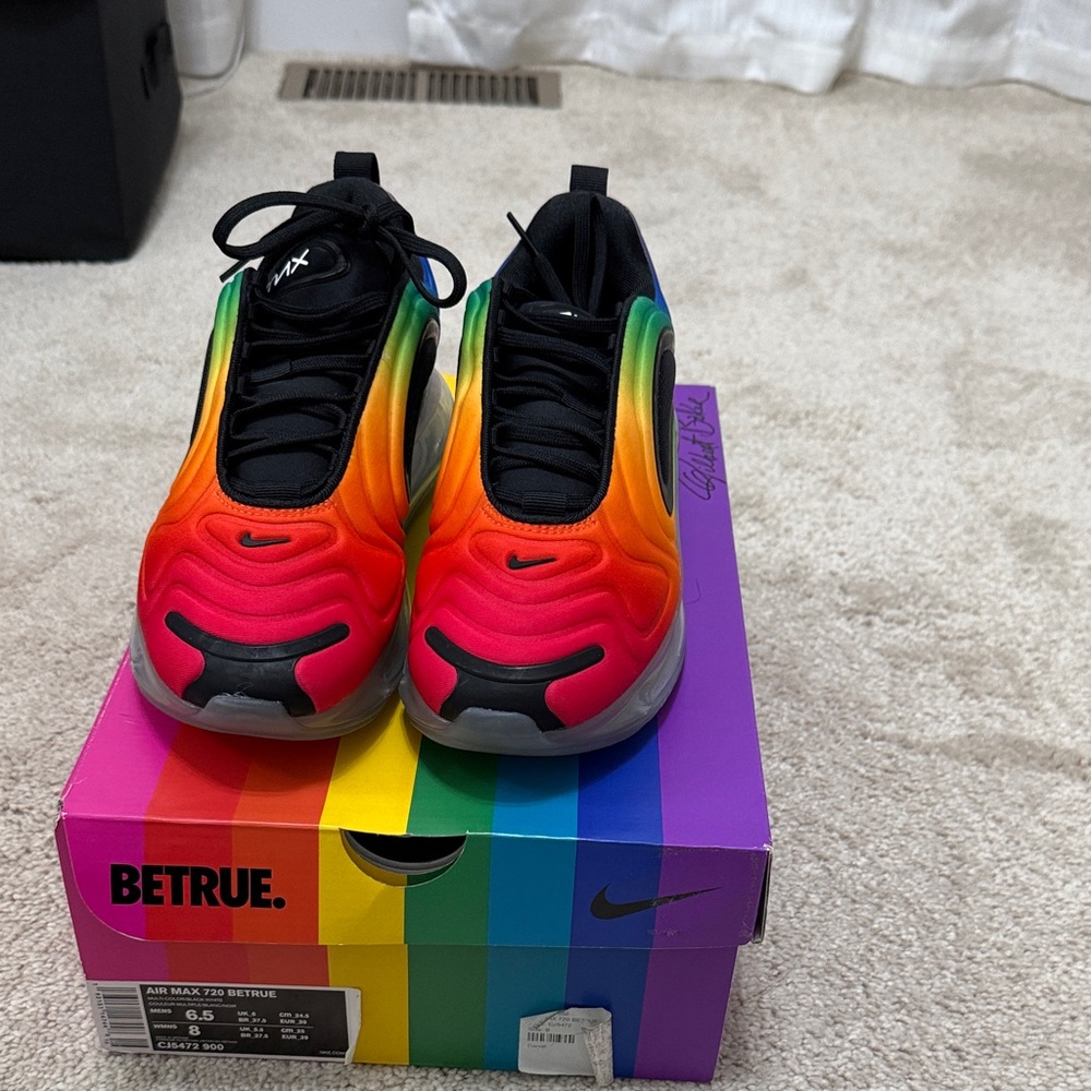 Nike Robert Blake Colab Max 720 Ombre Rainbow Sneakers - Picture 2 of 4